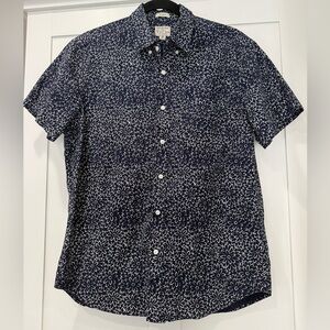 J. Crew Navy and White‎ Floral Men's Shirt